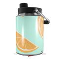 Skin Decal Wrap compatible with Yeti Half Gallon Jug Oranges Blue - JUG NOT INCLUDED by WraptorSkinz