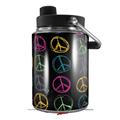 Skin Decal Wrap for Yeti Half Gallon Jug Kearas Peace Signs Black - JUG NOT INCLUDED by WraptorSkinz