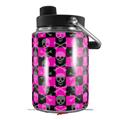 Skin Decal Wrap for Yeti Half Gallon Jug Skull and Crossbones Checkerboard - JUG NOT INCLUDED by WraptorSkinz
