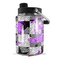 Skin Decal Wrap for Yeti Half Gallon Jug Purple Checker Skull Splatter - JUG NOT INCLUDED by WraptorSkinz