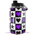 Skin Decal Wrap for Yeti 1 Gallon Jug Purple Hearts And Stars - JUG NOT INCLUDED by WraptorSkinz