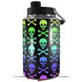 Skin Decal Wrap for Yeti 1 Gallon Jug Skull and Crossbones Rainbow - JUG NOT INCLUDED by WraptorSkinz