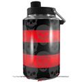 Skin Decal Wrap for Yeti 1 Gallon Jug Skull Stripes Red - JUG NOT INCLUDED by WraptorSkinz