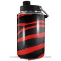 Skin Decal Wrap for Yeti 1 Gallon Jug Zebra Red - JUG NOT INCLUDED by WraptorSkinz