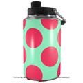 Skin Decal Wrap for Yeti 1 Gallon Jug Kearas Polka Dots Pink And Blue - JUG NOT INCLUDED by WraptorSkinz