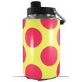Skin Decal Wrap for Yeti 1 Gallon Jug Kearas Polka Dots Pink And Yellow - JUG NOT INCLUDED by WraptorSkinz