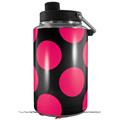 Skin Decal Wrap for Yeti 1 Gallon Jug Kearas Polka Dots Pink On Black - JUG NOT INCLUDED by WraptorSkinz