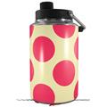 Skin Decal Wrap for Yeti 1 Gallon Jug Kearas Polka Dots Pink On Cream - JUG NOT INCLUDED by WraptorSkinz