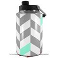 Skin Decal Wrap for Yeti 1 Gallon Jug Chevrons Gray And Seafoam - JUG NOT INCLUDED by WraptorSkinz