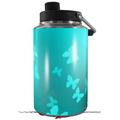 Skin Decal Wrap for Yeti 1 Gallon Jug Bokeh Butterflies Neon Teal - JUG NOT INCLUDED by WraptorSkinz