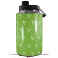 Skin Decal Wrap for Yeti 1 Gallon Jug Hearts Green On White - JUG NOT INCLUDED by WraptorSkinz