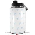 Skin Decal Wrap for Yeti 1 Gallon Jug Hearts Light Blue - JUG NOT INCLUDED by WraptorSkinz