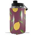 Skin Decal Wrap for Yeti 1 Gallon Jug Lemon Leaves Burgandy - JUG NOT INCLUDED by WraptorSkinz