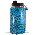 Skin Decal Wrap for Yeti 1 Gallon Jug Folder Doodles Blue Medium - JUG NOT INCLUDED by WraptorSkinz