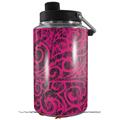 Skin Decal Wrap for Yeti 1 Gallon Jug Folder Doodles Fuchsia - JUG NOT INCLUDED by WraptorSkinz