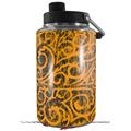 Skin Decal Wrap for Yeti 1 Gallon Jug Folder Doodles Orange - JUG NOT INCLUDED by WraptorSkinz