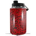 Skin Decal Wrap for Yeti 1 Gallon Jug Folder Doodles Red - JUG NOT INCLUDED by WraptorSkinz