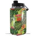 Skin Decal Wrap for Yeti 1 Gallon Jug Famingos and Flowers Sage Green - JUG NOT INCLUDED by WraptorSkinz