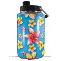 Skin Decal Wrap for Yeti 1 Gallon Jug Beach Flowers Blue Medium - JUG NOT INCLUDED by WraptorSkinz