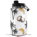 Skin Decal Wrap for Yeti 1 Gallon Jug Coconuts Palm Trees and Bananas White - JUG NOT INCLUDED by WraptorSkinz