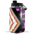 Skin Decal Wrap for Yeti 1 Gallon Jug Black Waves Orange Hot Pink - JUG NOT INCLUDED by WraptorSkinz