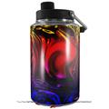 Skin Decal Wrap compatible with Yeti 1 Gallon Jug Liquid Metal Chrome Flame Hot - JUG NOT INCLUDED by WraptorSkinz