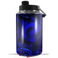 Skin Decal Wrap compatible with Yeti 1 Gallon Jug Liquid Metal Chrome Royal Blue - JUG NOT INCLUDED by WraptorSkinz