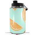 Skin Decal Wrap compatible with Yeti 1 Gallon Jug Oranges Blue - JUG NOT INCLUDED by WraptorSkinz