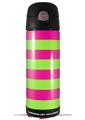 Skin Decal Wrap for Thermos Funtainer 16oz Bottle Psycho Stripes Neon Green and Hot Pink (BOTTLE NOT INCLUDED) by WraptorSkinz