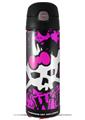 Skin Decal Wrap for Thermos Funtainer 16oz Bottle Punk Skull Princess (BOTTLE NOT INCLUDED) by WraptorSkinz
