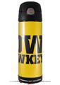 Skin Decal Wrap for Thermos Funtainer 16oz Bottle Iowa Hawkeyes 01 Black on Gold (BOTTLE NOT INCLUDED) by WraptorSkinz