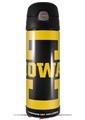 Skin Decal Wrap for Thermos Funtainer 16oz Bottle Iowa Hawkeyes 04 Black on Gold (BOTTLE NOT INCLUDED) by WraptorSkinz