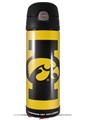 Skin Decal Wrap for Thermos Funtainer 16oz Bottle Iowa Hawkeyes Tigerhawk Oval 02 Black on Gold (BOTTLE NOT INCLUDED) by WraptorSkinz