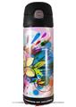 Skin Decal Wrap for Thermos Funtainer 16oz Bottle Floral Splash (BOTTLE NOT INCLUDED) by WraptorSkinz