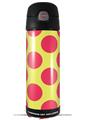 Skin Decal Wrap for Thermos Funtainer 16oz Bottle Kearas Polka Dots Pink And Yellow (BOTTLE NOT INCLUDED) by WraptorSkinz