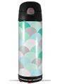 Skin Decal Wrap for Thermos Funtainer 16oz Bottle Brushed Circles Seafoam (BOTTLE NOT INCLUDED) by WraptorSkinz