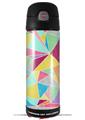 Skin Decal Wrap for Thermos Funtainer 16oz Bottle Brushed Geometric (BOTTLE NOT INCLUDED) by WraptorSkinz