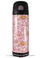 Skin Decal Wrap for Thermos Funtainer 16oz Bottle Flowers Pattern 12 (BOTTLE NOT INCLUDED) by WraptorSkinz