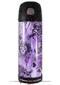 Skin Decal Wrap for Thermos Funtainer 16oz Bottle Scene Kid Sketches Purple (BOTTLE NOT INCLUDED) by WraptorSkinz