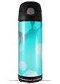 Skin Decal Wrap for Thermos Funtainer 16oz Bottle Bokeh Hex Neon Teal (BOTTLE NOT INCLUDED) by WraptorSkinz