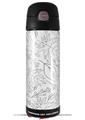 Skin Decal Wrap for Thermos Funtainer 16oz Bottle Fall Black On White (BOTTLE NOT INCLUDED) by WraptorSkinz