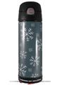 Skin Decal Wrap for Thermos Funtainer 16oz Bottle Winter Snow Dark Blue (BOTTLE NOT INCLUDED) by WraptorSkinz
