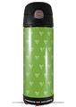 Skin Decal Wrap for Thermos Funtainer 16oz Bottle Hearts Green On White (BOTTLE NOT INCLUDED) by WraptorSkinz