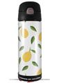 Skin Decal Wrap for Thermos Funtainer 16oz Bottle Lemon Leaves White (BOTTLE NOT INCLUDED) by WraptorSkinz