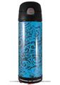 Skin Decal Wrap for Thermos Funtainer 16oz Bottle Folder Doodles Blue Medium (BOTTLE NOT INCLUDED) by WraptorSkinz