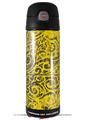 Skin Decal Wrap for Thermos Funtainer 16oz Bottle Folder Doodles Yellow (BOTTLE NOT INCLUDED) by WraptorSkinz