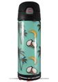 Skin Decal Wrap for Thermos Funtainer 16oz Bottle Coconuts Palm Trees and Bananas Seafoam Green (BOTTLE NOT INCLUDED) by WraptorSkinz