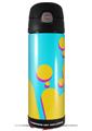 Skin Decal Wrap for Thermos Funtainer 16oz Bottle Drip Yellow Teal Pink (BOTTLE NOT INCLUDED) by WraptorSkinz