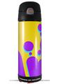Skin Decal Wrap for Thermos Funtainer 16oz Bottle Drip Purple Yellow Teal (BOTTLE NOT INCLUDED) by WraptorSkinz