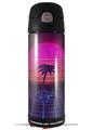 Skin Decal Wrap for Thermos Funtainer 16oz Bottle Synth Beach (BOTTLE NOT INCLUDED) by WraptorSkinz